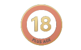 18+ Alterskennzeichnung als Badge f&uuml;r verantwortungsvolles Spielen bei OnlySpins
